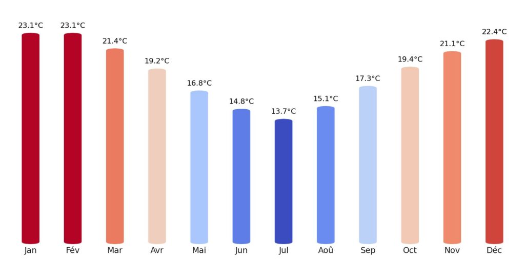 Température Afrique du Sud